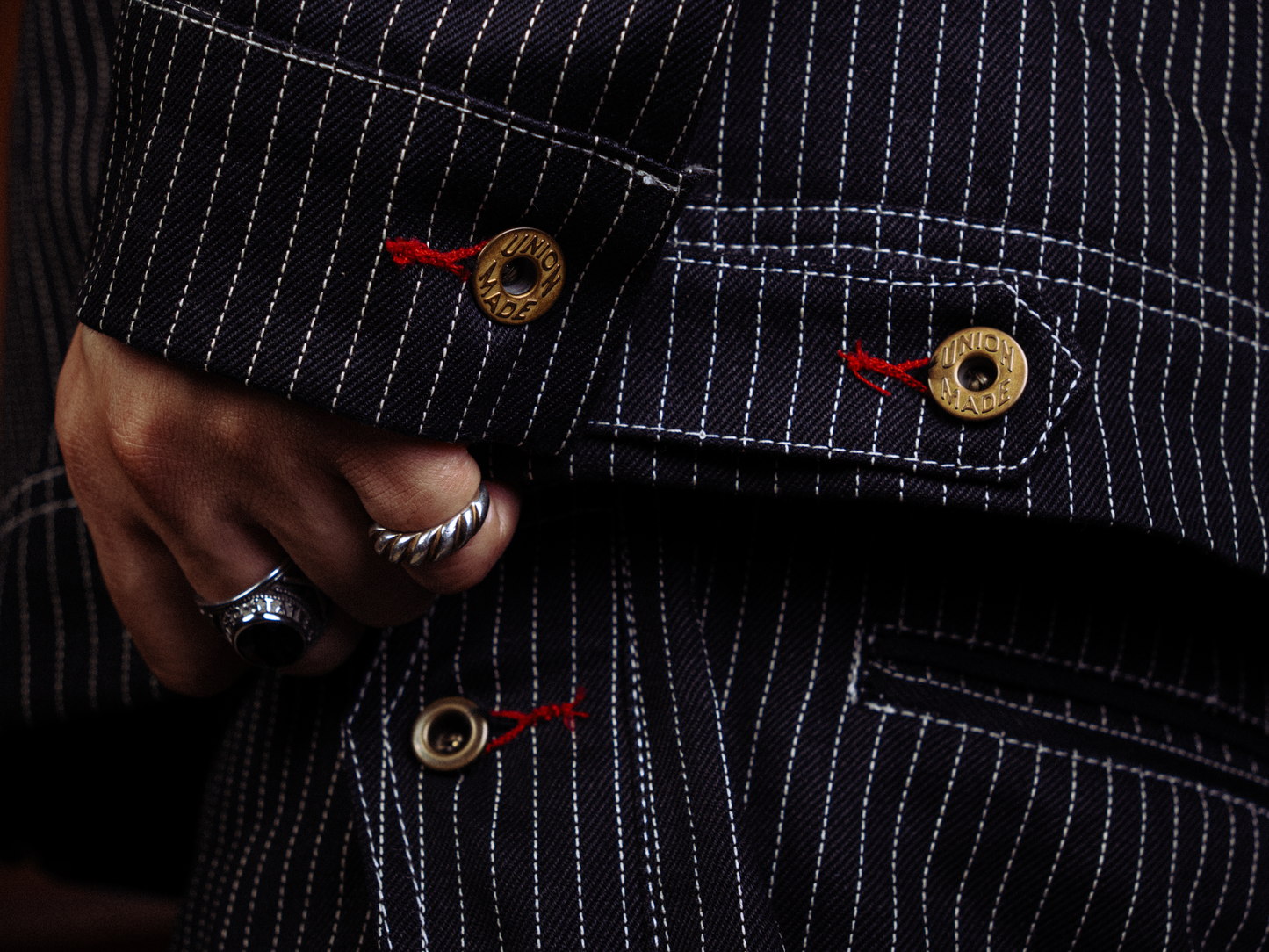 (PREORDER) Syndrome x Renata Pinstripe Selvedge Denim Work Pants