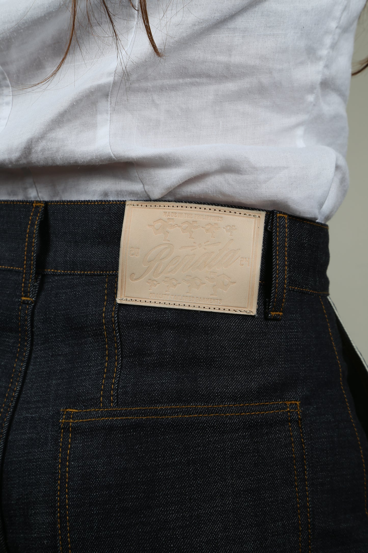 13oz Blue Lined Selvedge Baker Jeans - Wide Curved Cut