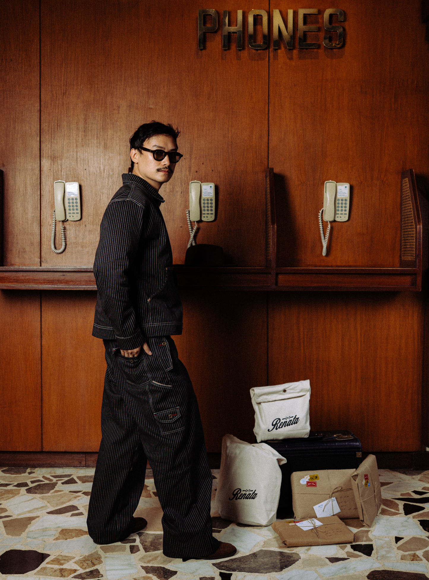 (PREORDER) Syndrome x Renata Pinstripe Selvedge Denim Work Pants