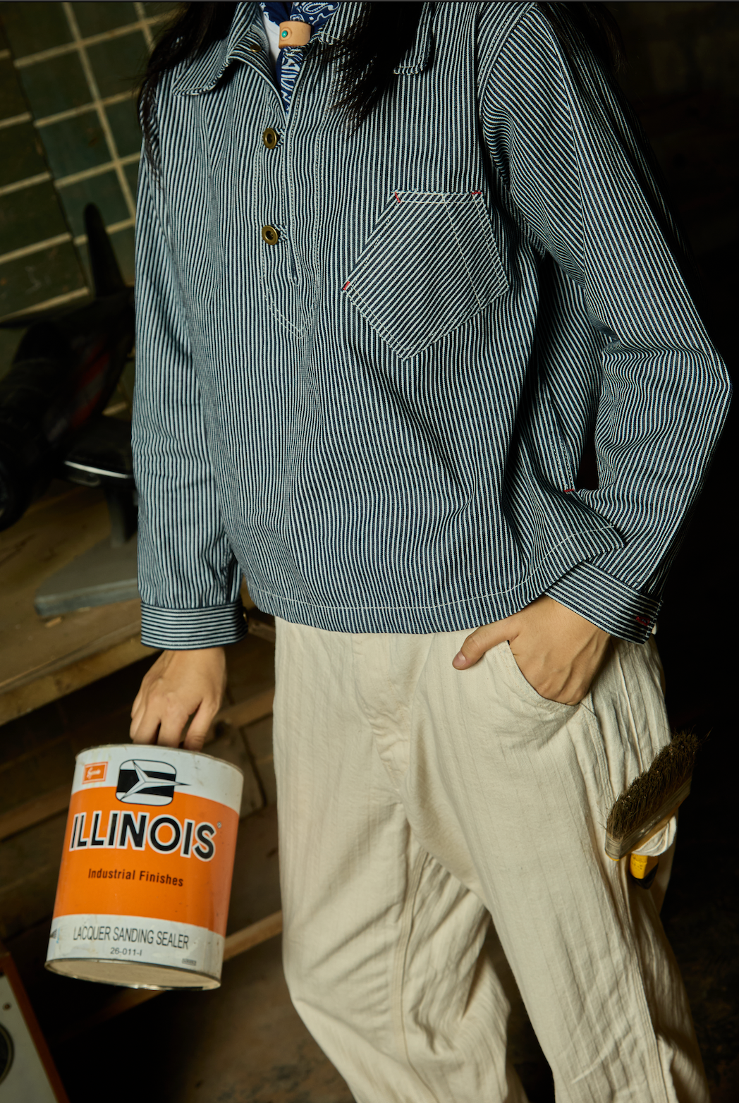9.5oz Hickory Denim Pullover