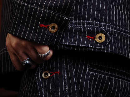 (PREORDER) Syndrome x Renata Pinstripe Selvedge Denim Work Pants