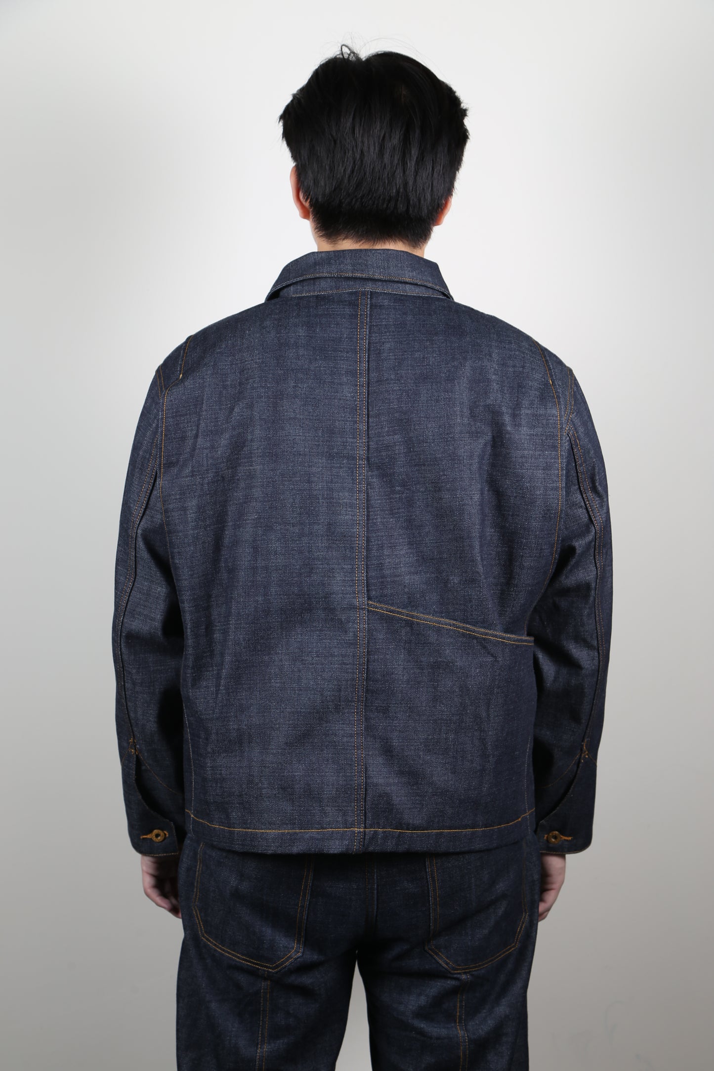 16oz Heavyweight Red Lined Selvedge Denim Chore Jacket